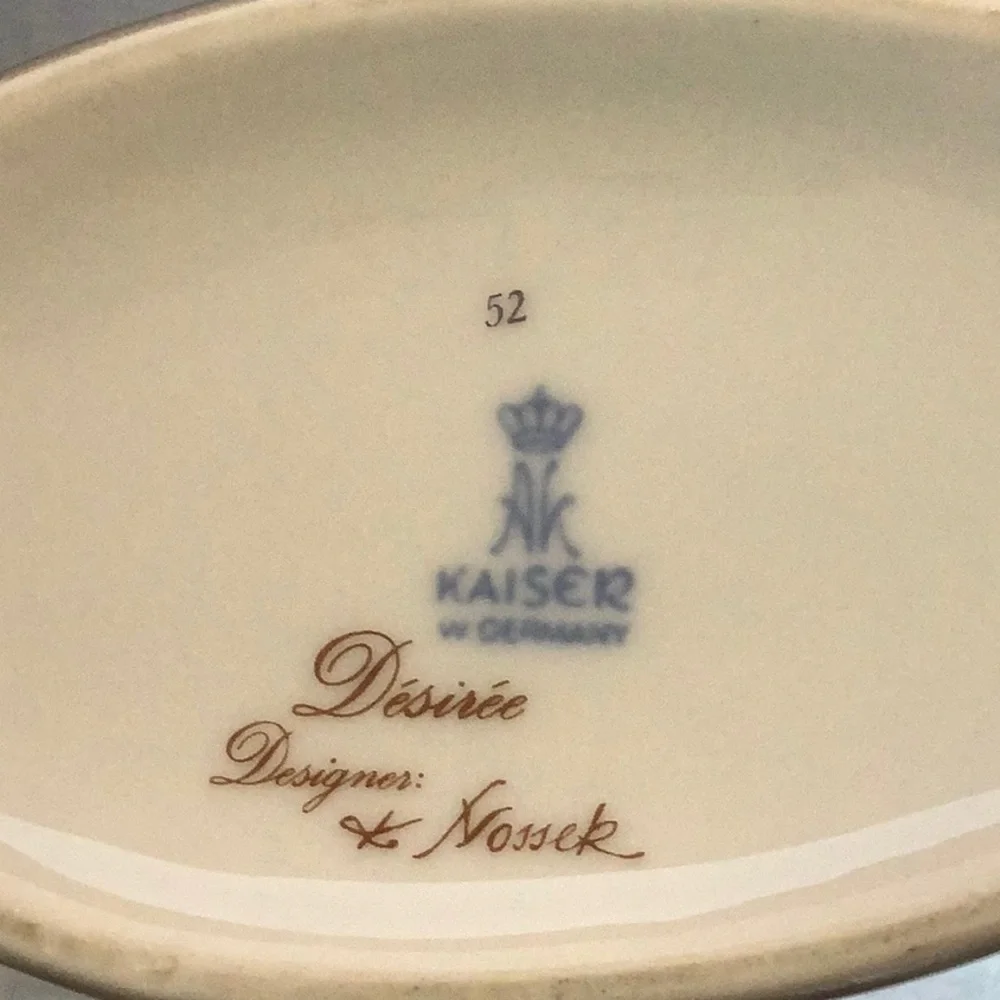 Vintage AK Kaiser Ovid Porcelain Vase called “Desiree” West Germany